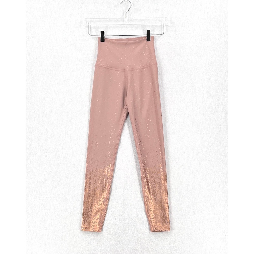 BEYOND YOGA Alloy Ombre High Waist Leggings Womens XS Blush Pink Rose Gold - Picture 1 of 14